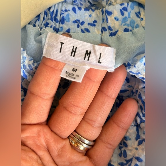 THML Blue High Neck Dress - Picture 3 of 4